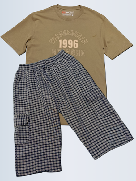 Шорты мужские удлиненные клетка (XL)