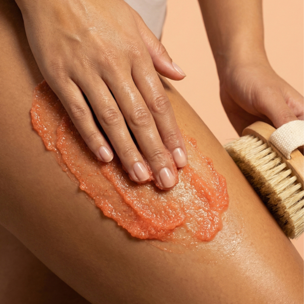 Скраб для тела с ароматом кокоса и цветочной ванили Spark&Glow Body scrub Vanilla blur, 400 г