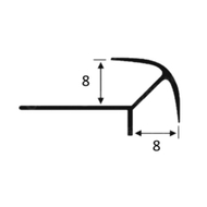 НАП  8*8мм "DO-1" 2,7м Золото глянец наружн. 2-х стор. анод. алюм.