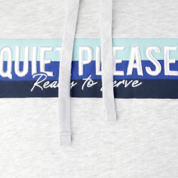 Мужская кофта теннисная Quiet Please Ocean Stripe Hoody Men - Lightgrey, Blue