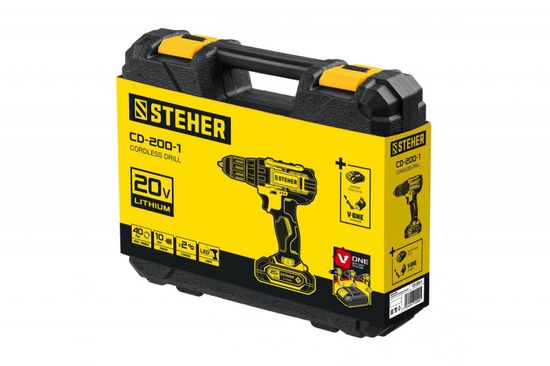 Аккумуляторный шуруповерт "STEHER" CD-200-2