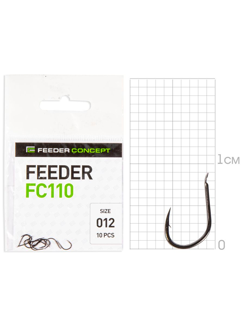 Крючки FC FEEDER серии FC110 размер 012 (5упк.по 10шт.)