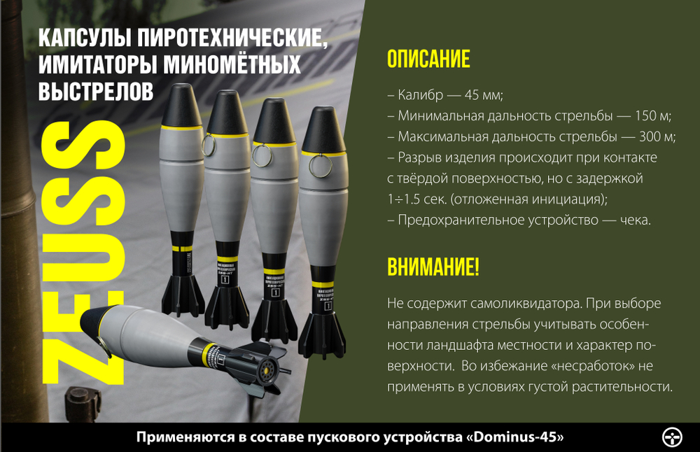Zeuss-MT-1 - выстрел для миномета Доминус (TagInn)