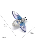 Брошь. Брошка. Муха. Цвет белая