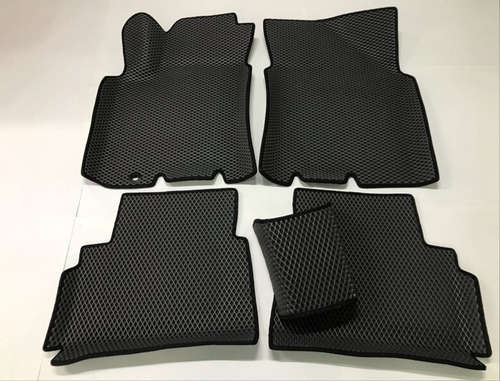 Коврики на пол /2123 Шеви/ EVA 3D c бортами серые, кант серый (ПТП64)