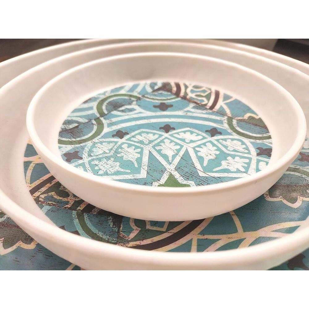 Соусник 175 мл d 12,3 см h2,6 см круглый Damask Blue пластик меламин P.L. Proff Cuisine