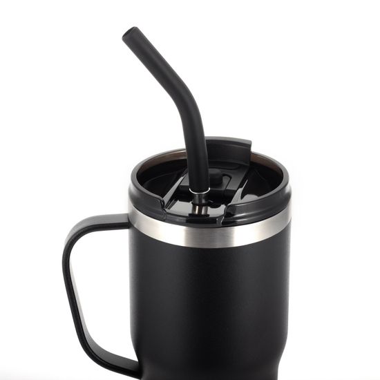 Термокружка 600 мл. из нержавеющей стали Kamille KM 2160 с трубочкой