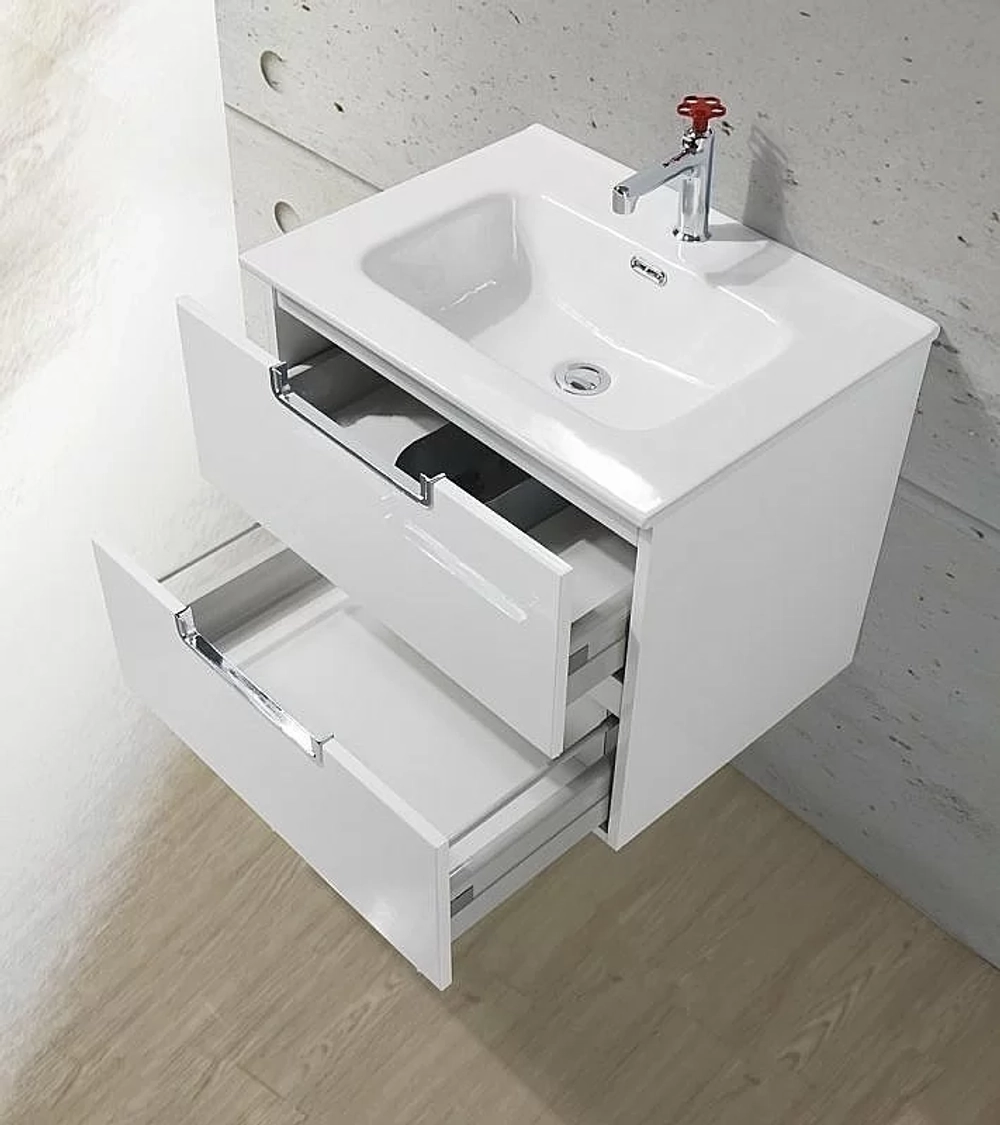 Тумба с раковиной BelBagno ETNA H60 2C 90 Bianco Lucido