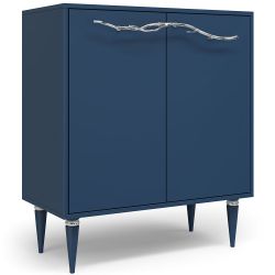 Комод Арт Колор matte Классик Сильвер с 2 полками Королевский синий матовый