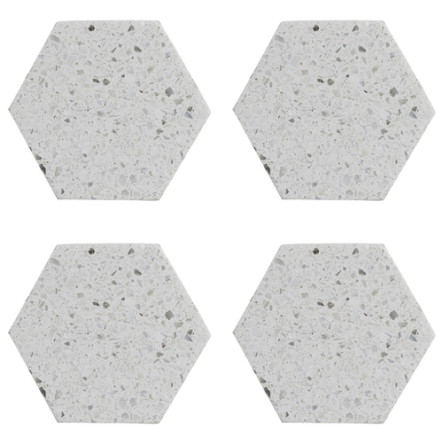 Набор из 4 подставок из камня elements hexagonal 10 см