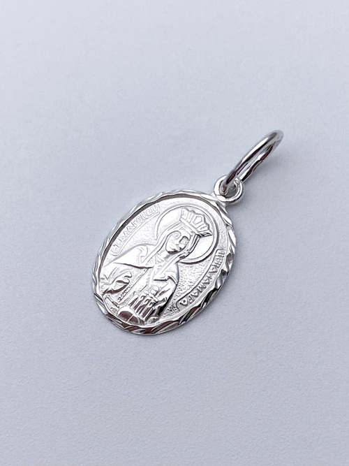 Образок из серебра/Без покрытия/С подвижным ухом/Тамара