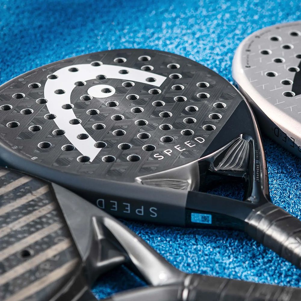 Ракетка для падела HEAD Speed Pro 2025, 221065,для продв игроков, углер.и стекловолокно, серо-черный