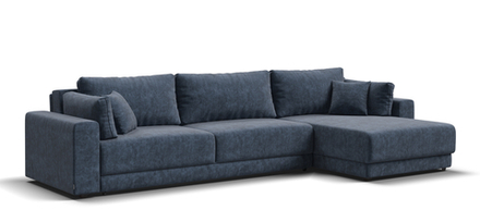 Угловой диван Босс Прайм Макс Велюр Роял синий