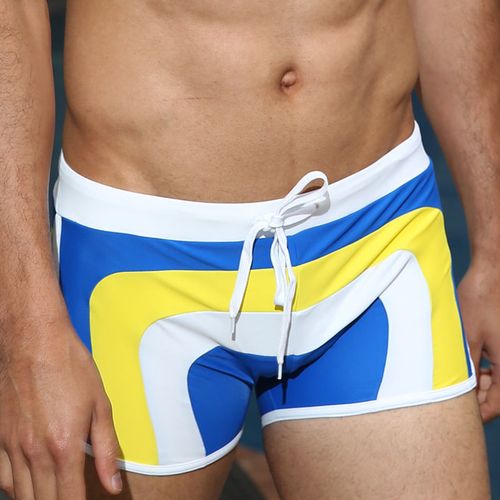 Мужские плавки синие с желтыми вставками Superbody Swim Brief