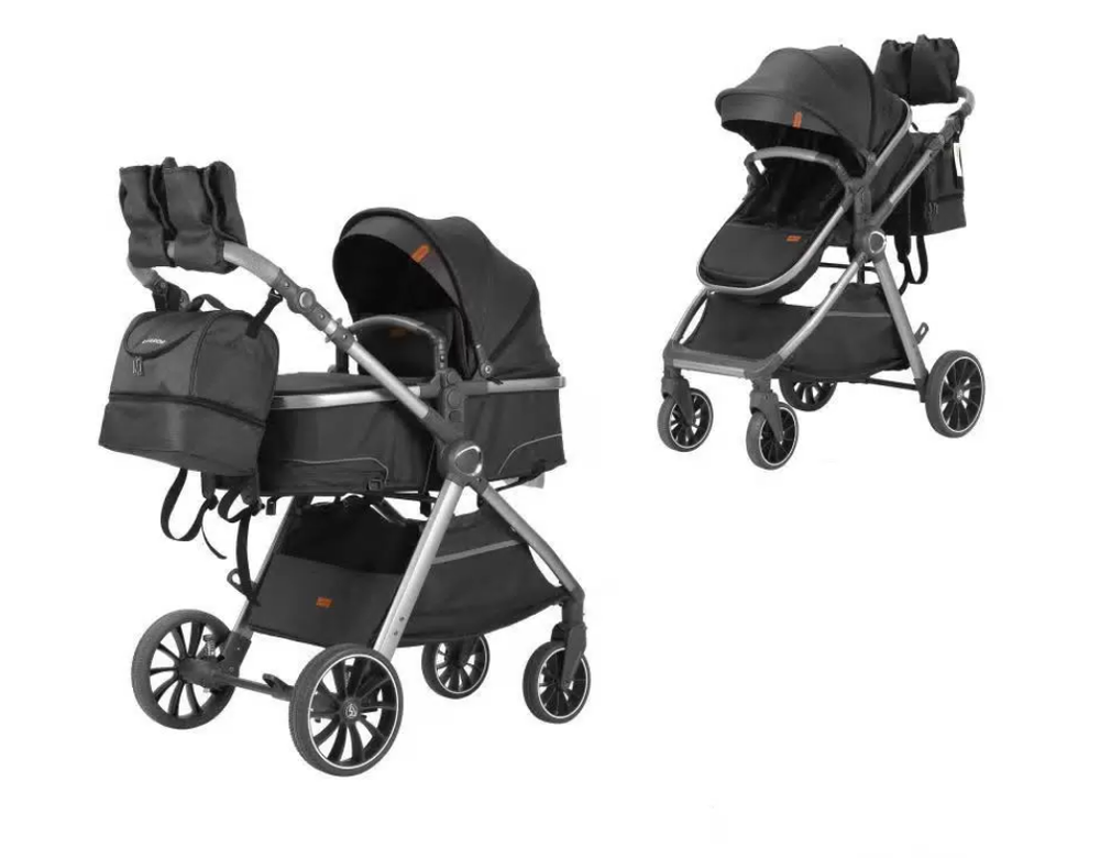 Коляска Luxmom V8 2в1 (черный)