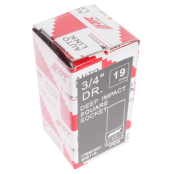 Головка торцевая 3/4" 19мм 4-х гранная (квадрат) ударная глубокая L=90мм JTC