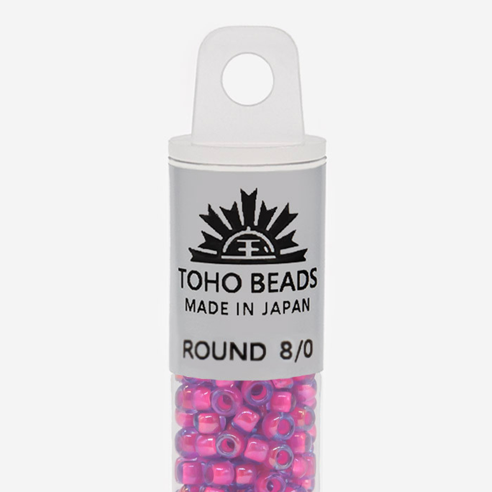 Японский бисер TOHO Round 8/0 (№980), окрашенный изнутри глянцевый