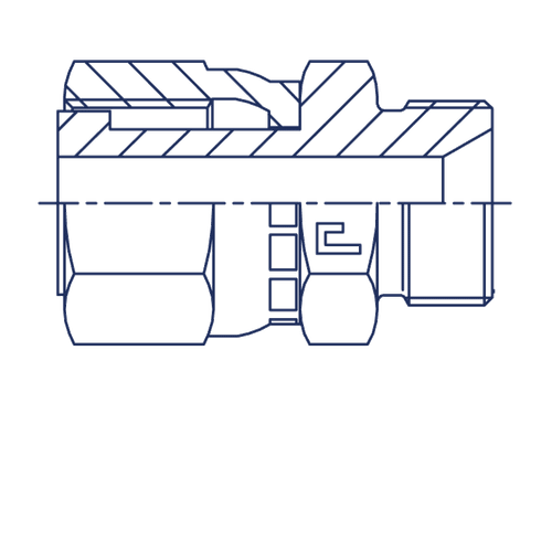 Адаптер AS D08-10 ORFS 11/16 - BSP 1/2