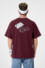Футболка Q2ZA - "Кассеты" (бордо)