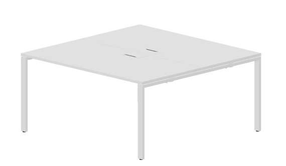 Составной стол Strike на 2 рабочих места 1580х1566х750мм (2 металлических аутлета)