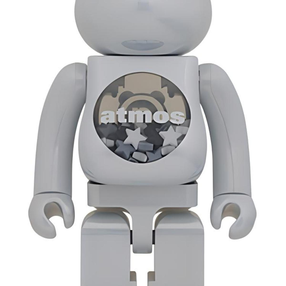 Дизайнерские игрушки BE@RBRICK x atmos 1000% WHITE CHROME Ver. 70cm, atmos -1000%