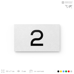Табличка с номером 2 на дверь квартиры, для офиса, кабинета, аудитории, склада, белая 120х70 мм, Айдентика Технолоджи