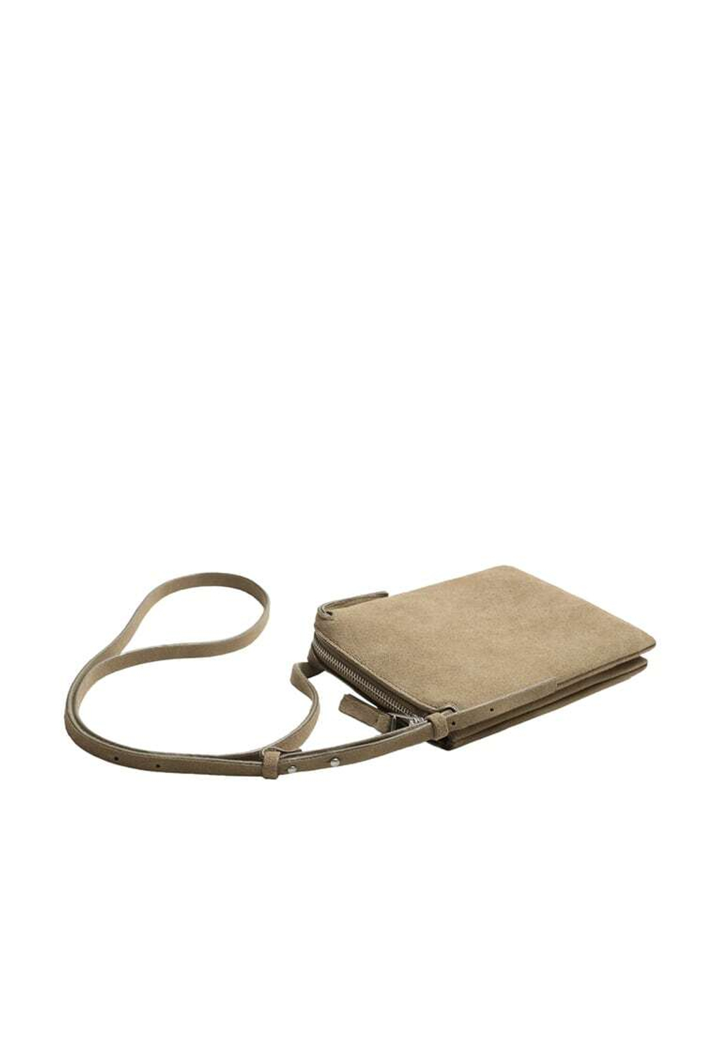 ZARA КОЖАНАЯ МИНИ-СУМКА ЧЕРЕЗ ПЛЕЧО, ПЕСОЧНЫЙ