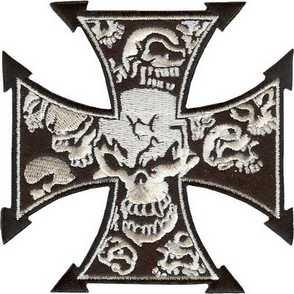 Нашивка Cross with skulls - Крест с черепами