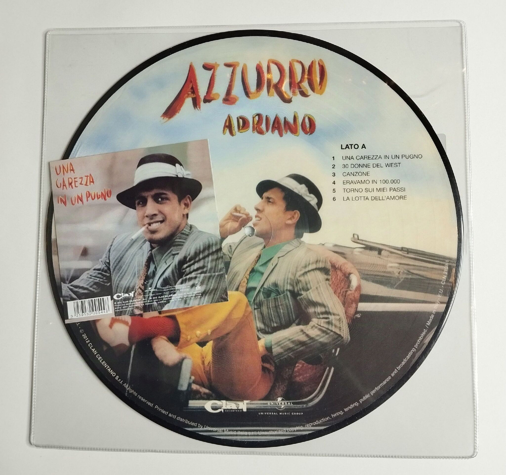 Винтажная виниловая пластинка LP Adriano Celentano Azzurro (Italy 2012) Picture Disc