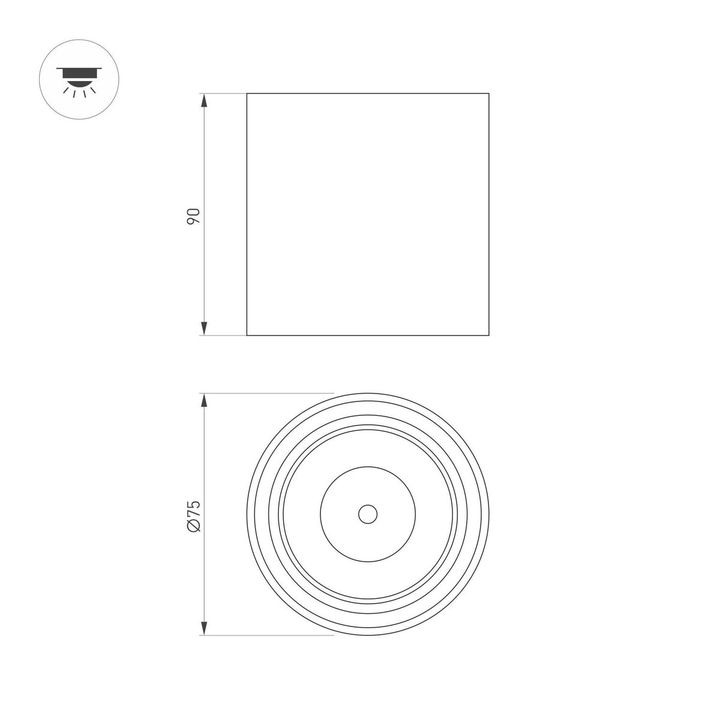 Потолочный светодиодный светильник Arlight SP-Salt-R75-8W Day4000 039376