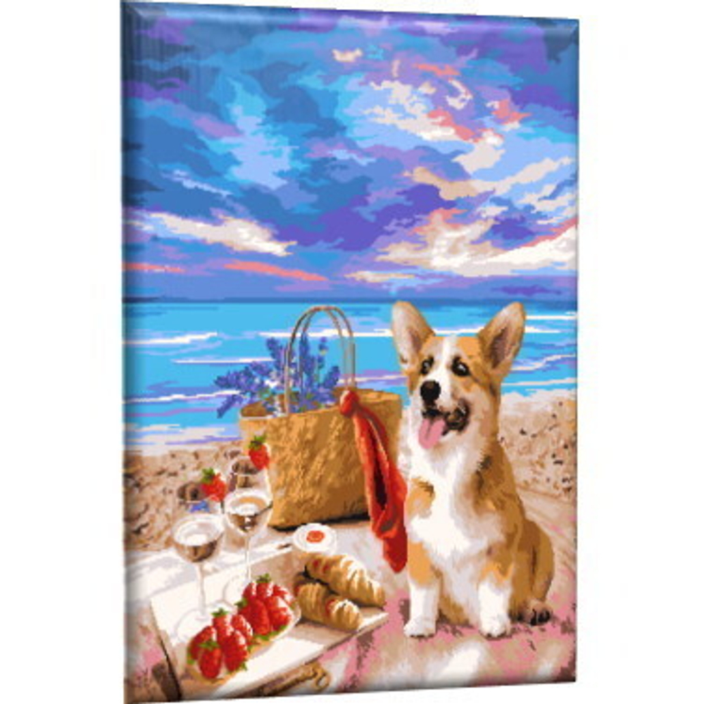 Картина рисование по номерам 40*50 см «Пикник у моря» GLA03