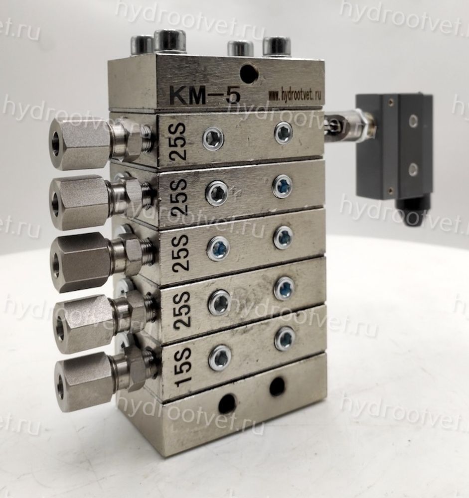 KM-6(20T-20T-20T-20T-20T-20T) - Питатель прогрессивной смазки, секционный KM-6(20T-20T-20T-20T-20T-20T) - Питатель прогрессивной смазки, секционный