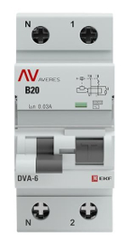 Автомат дифференциальный EKF rcbo6-1pn-20B-30-ac-av