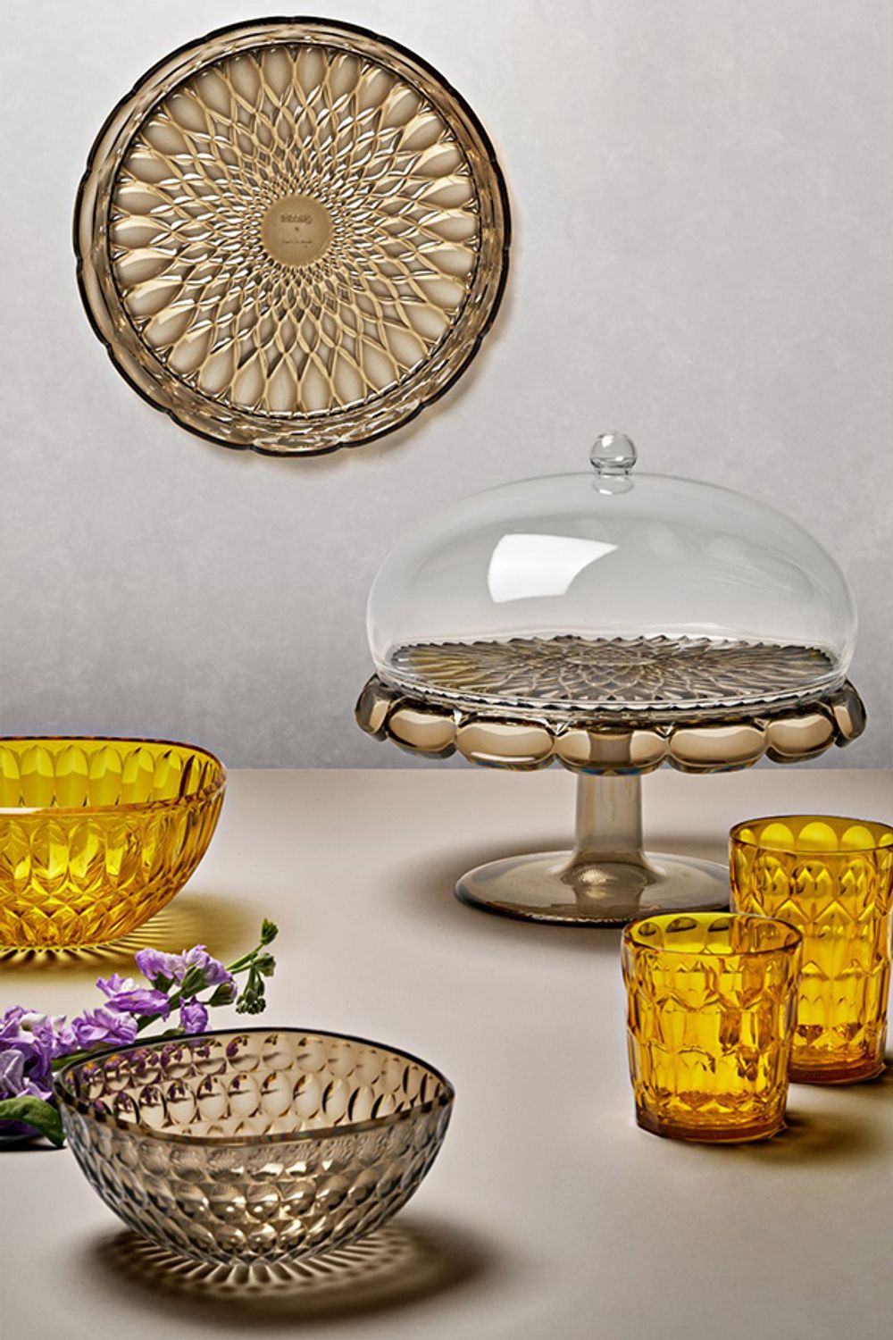 Блюдо для торта с крышкой Vanity, Ø30 см, коричневое