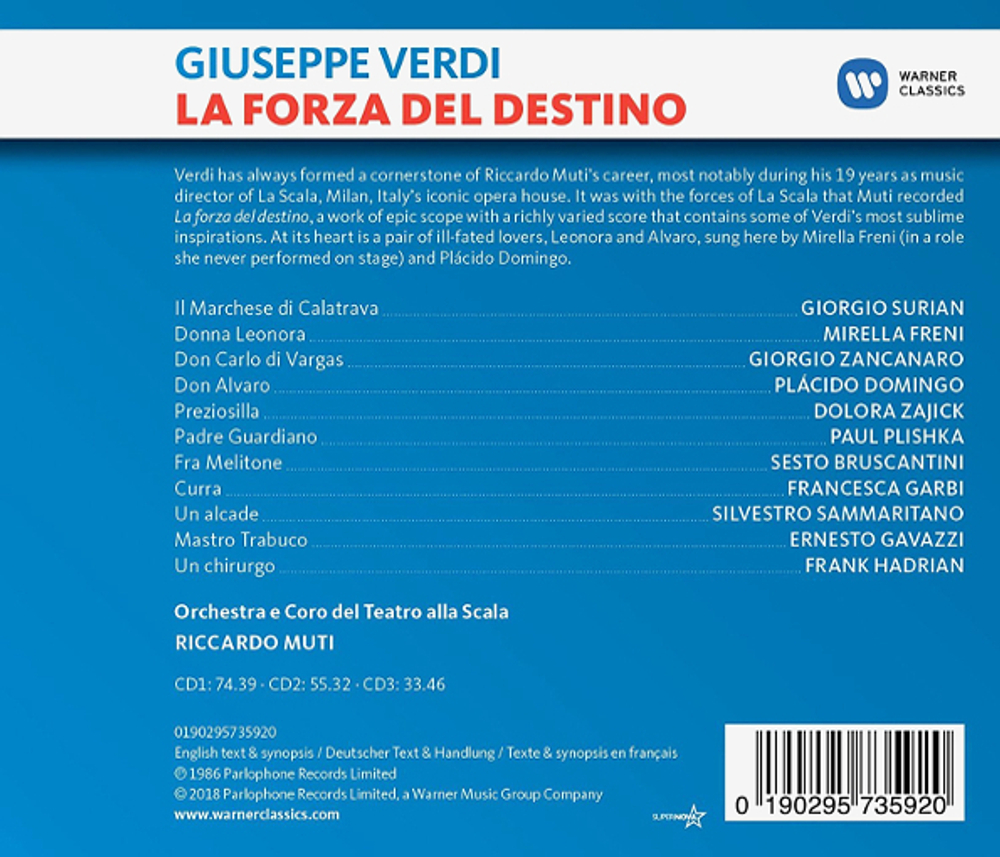 Riccardo Muti / Verdi: La Forza Del Destino (3CD)