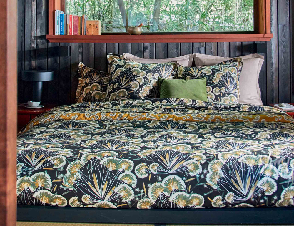 Постельное белье 2 спальное евро Blanc des Vosges Florea ambre Франция