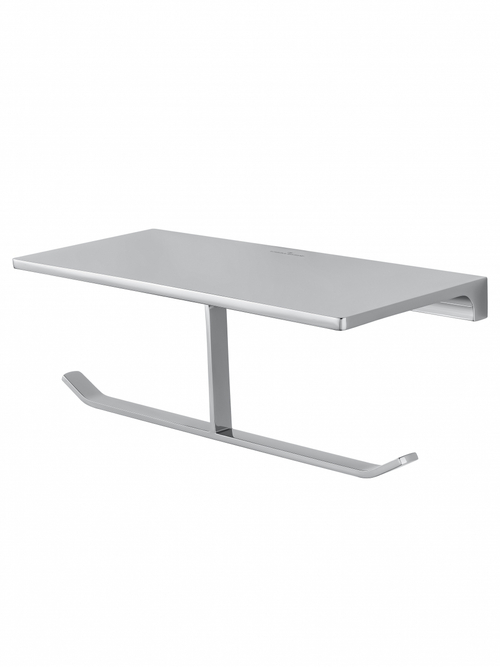 Двойной держатель для туалетной бумаги с полкой WONZON & WOGHAND ECLIPSE, Хром (WW-9156)