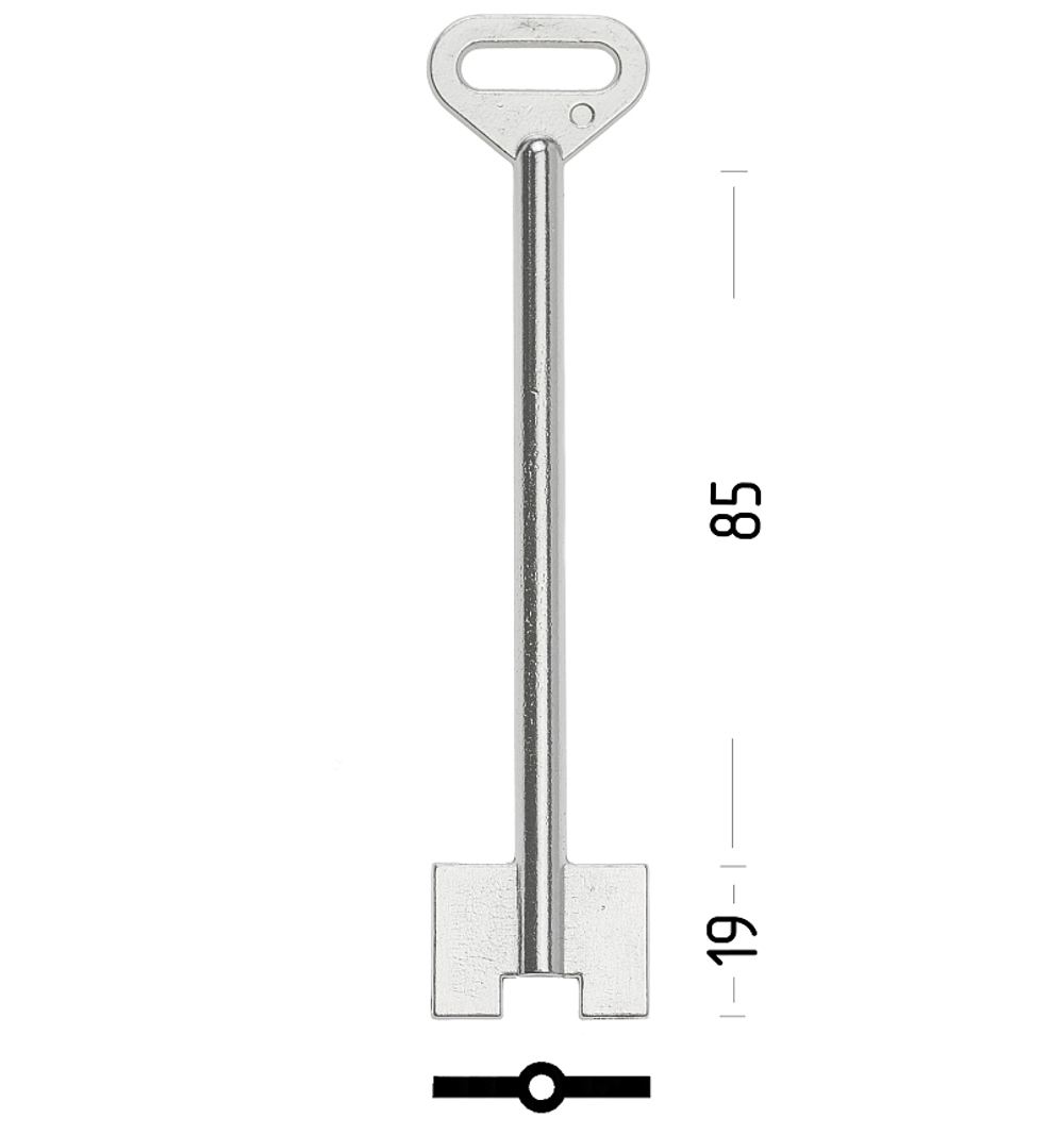 Заготовка сувальдного ключа 13956 ZGS1D
