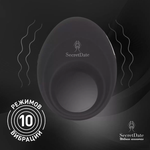 Эрекционное кольцо SecretDate SD-MS10N12, с диcтанционным управлением, черное