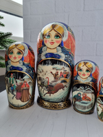 Матрёшка "Русская Тройка" 7мест 21см