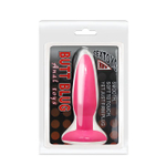 Розовая анальная пробка с подошвой-присоской - 13,5 см.