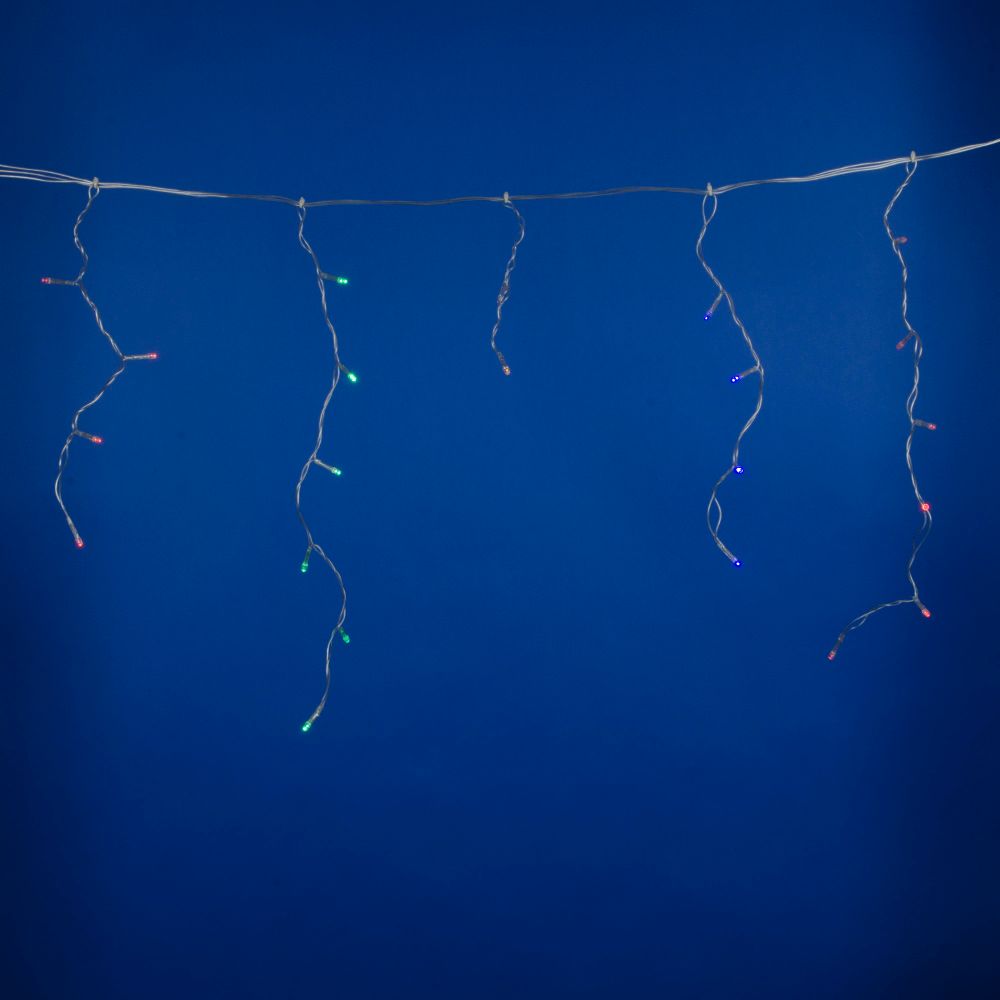 ULD-B1805-048-DTA MULTI IP20 Бахрома светодиодная с контроллером. 1.8 м. 48 светодиодов. Разноцветный свет. Провод прозрачный. TM Uniel.