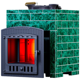 Печь для бани Авангард ЗК25П2 в облицовке Оптима 725/40 Змеевик кирпич