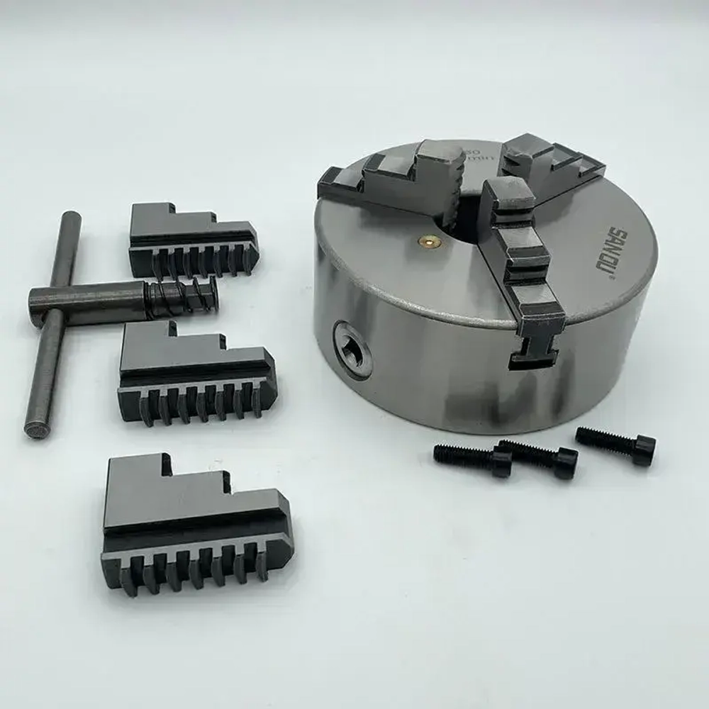 3-кулачковый самоцентрирующийся патрон K11-160 металлический патрон ручного типа для небольшого токарного станка-422w