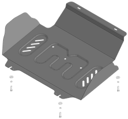 Защита радиатора 2 мм, Сталь. для Foton Tunland V9 2024-н.в., Motodor.77507