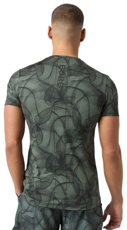 Мужская теннисная футболка Björn Borg Ace Printed - зеленый