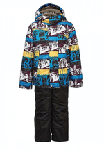 Куртка для мальчиков "Эльбрус" 2-3 г размер 98 цвет желтый_голубой