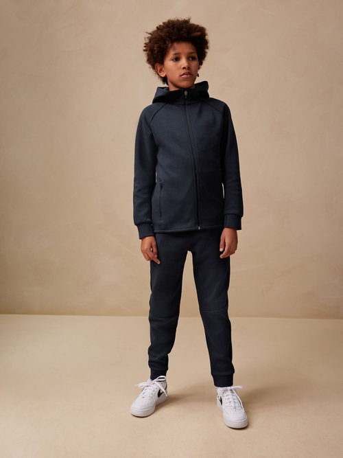 Толстовка на молнии с капюшоном и джоггеры в комплекте для мальчика Next D61-707, Темно-синий