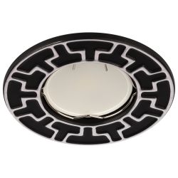 Светильник встраиваемый штампованный ЭРА ST5 CH/BK под лампу MR16 GU5.3 черный/хром