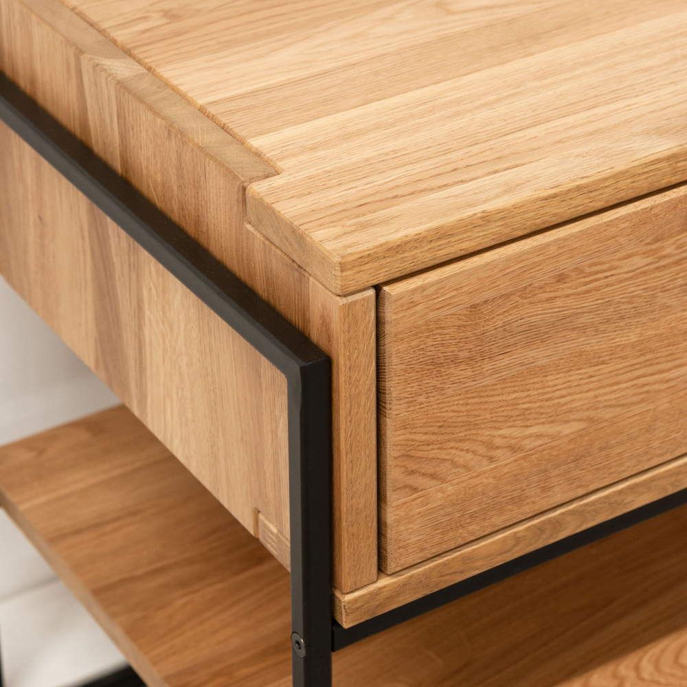 Туалетный столик с ящиками и полкой из дикого дуба